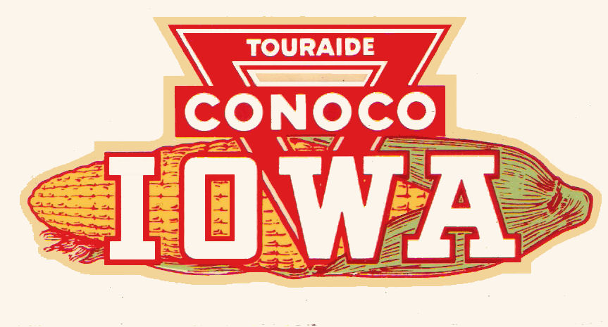(image for) 1950s IOWA CONOCO sticker